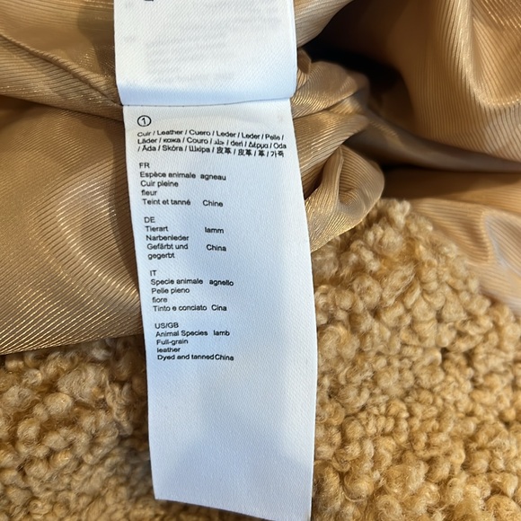 Sandro Paris Faux Fur Leather Trimmed Belted Teddy Jacket - Picture 5 of 7